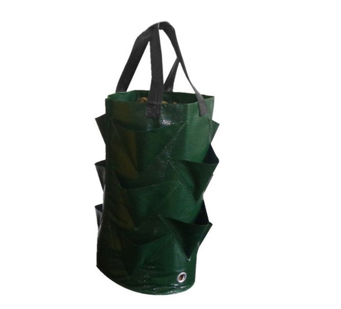 THEMEASHOP™ EXTÉRIEUR-  Sac de plantation suspendu pour fraises de 3 gallons, en polyéthylène, pour jardinage aérien.