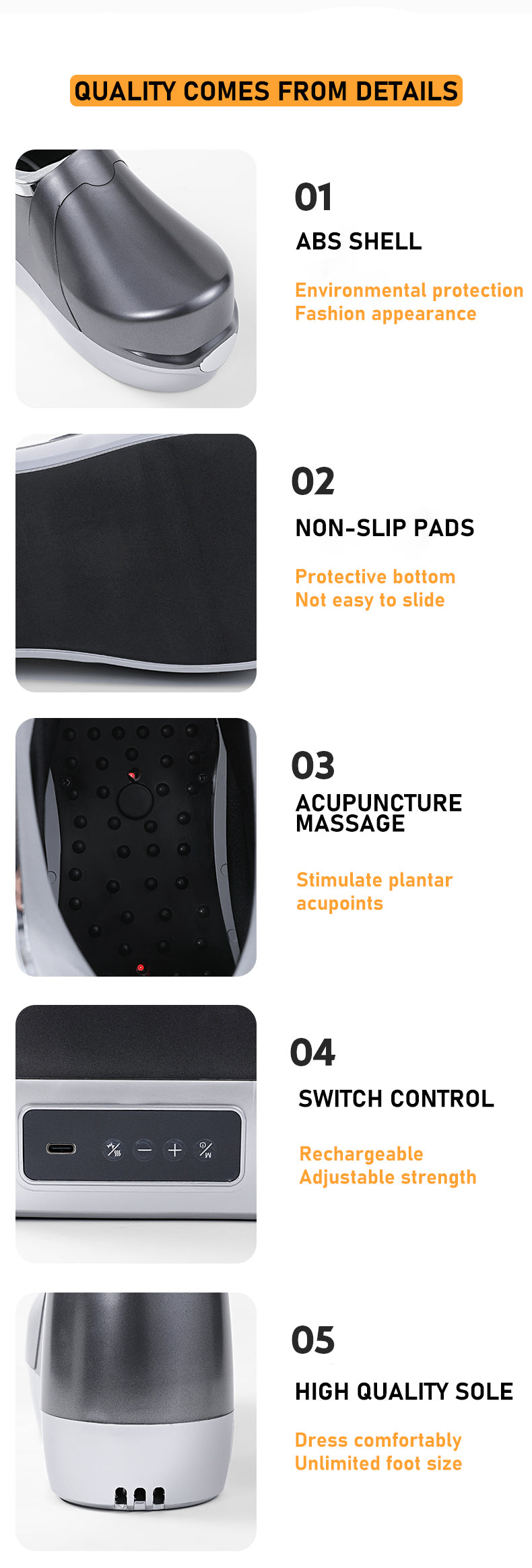 THEMEASHOP™ ÉPICERIE- Chaussures de massage multifonctionnelles, semelles de massage par acupression