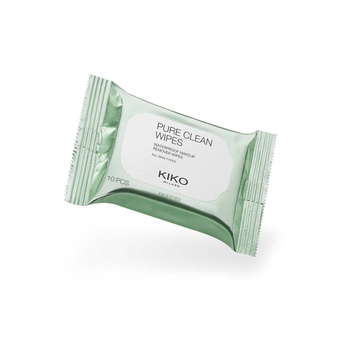KIKO Milano Pure Clean Wipes Mini, Lingettes Démaquillantes Visage, Contour Des Yeux Et Lèvres Au Format Mini