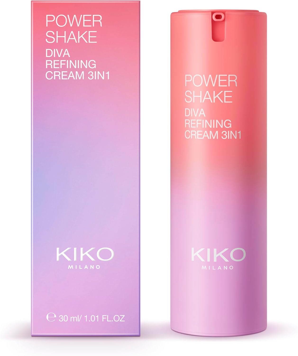KIKO Milano Power Shake Diva Refining Cream 3In1, Crème Visage 3-En-1 : Hydratante, Base De Teint, Illuminatrice