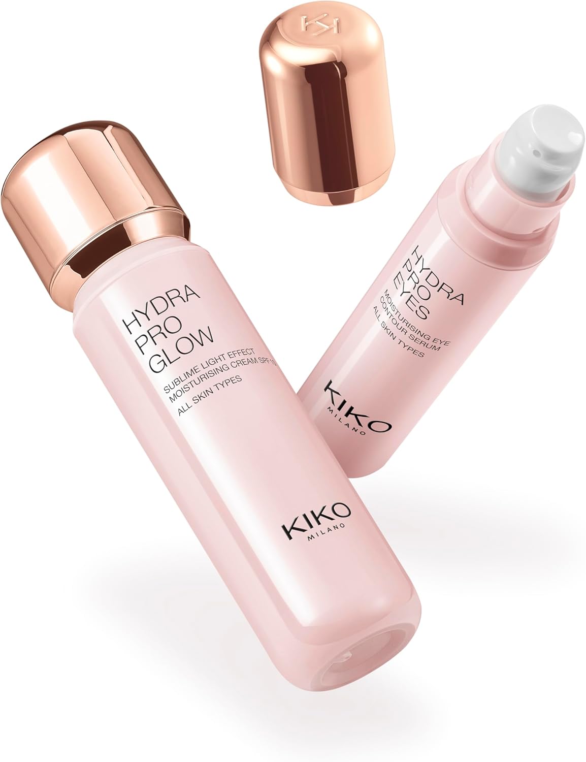KIKO Milano Hydra Pro Skincare set, Kit De Soin : Crème Hydratante Pour Le Visage Spf 10 Et Sérum Contour Des Yeux