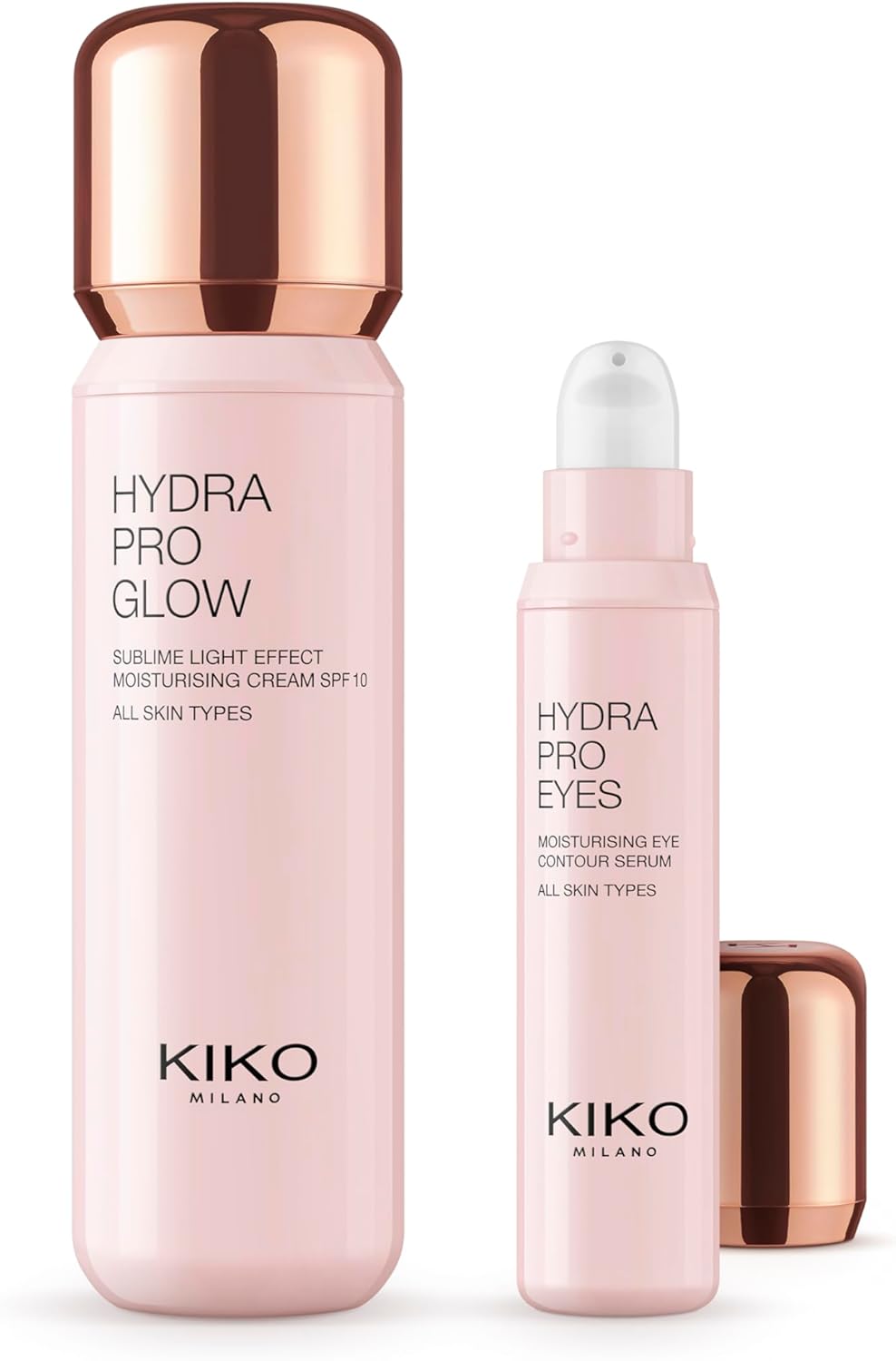 KIKO Milano Hydra Pro Skincare set, Kit De Soin : Crème Hydratante Pour Le Visage Spf 10 Et Sérum Contour Des Yeux