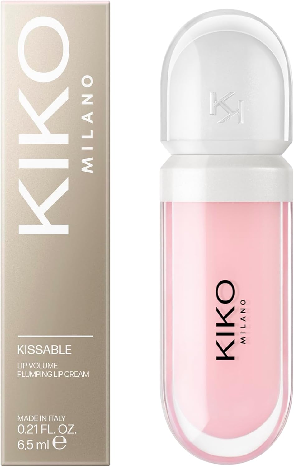 KIKO Milano Kissable Lip Volume Plumping Lip Cream 01, Crème Pour Les Lèvres Perfectrice Effet Volumateur