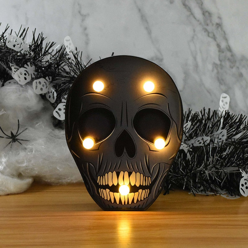 THEMEASHOP™- Halloween LED Lights Horror Pumpkin Ghost Bat Spider Night Lights Ornament Halloween Party Props Home Bar Table Lamp Decorations