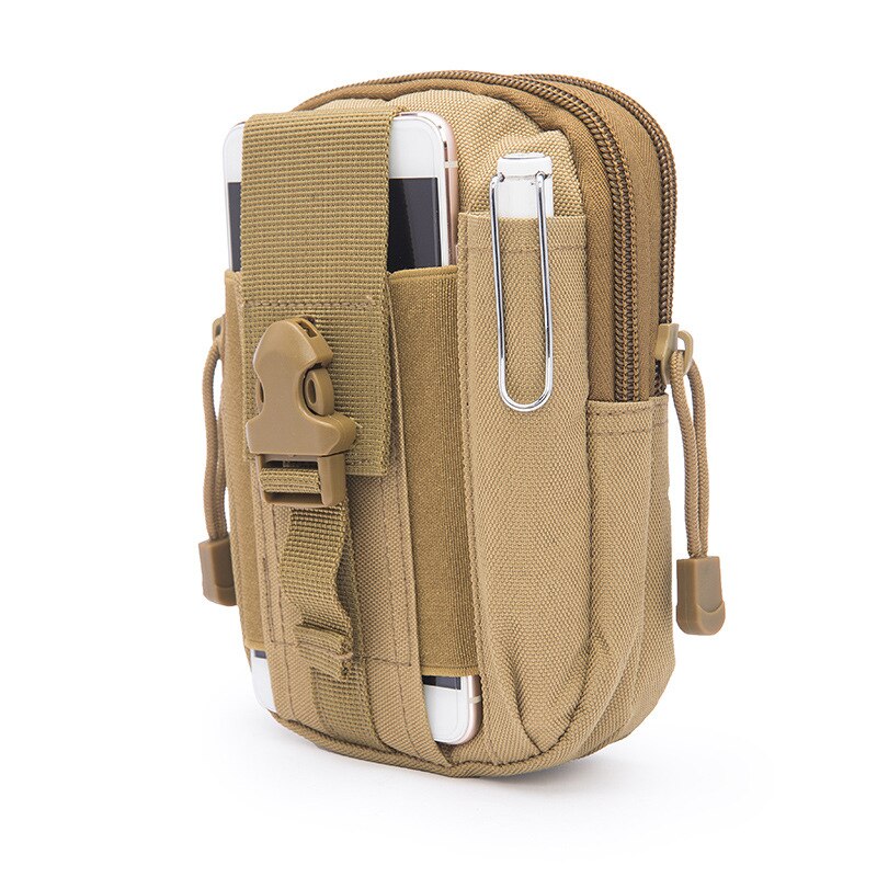 Sac banane homme, pochette étanche, ceinture militaire, système Molle, nylon, portefeuille pour téléphone portable, sac de voyage