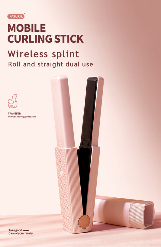 VIRTUAL INSTITUT™ - Petit lisseur pour cheveux lisses et bouclés, fer à lisser portable idéal pour les étudiants en résidence universitaire