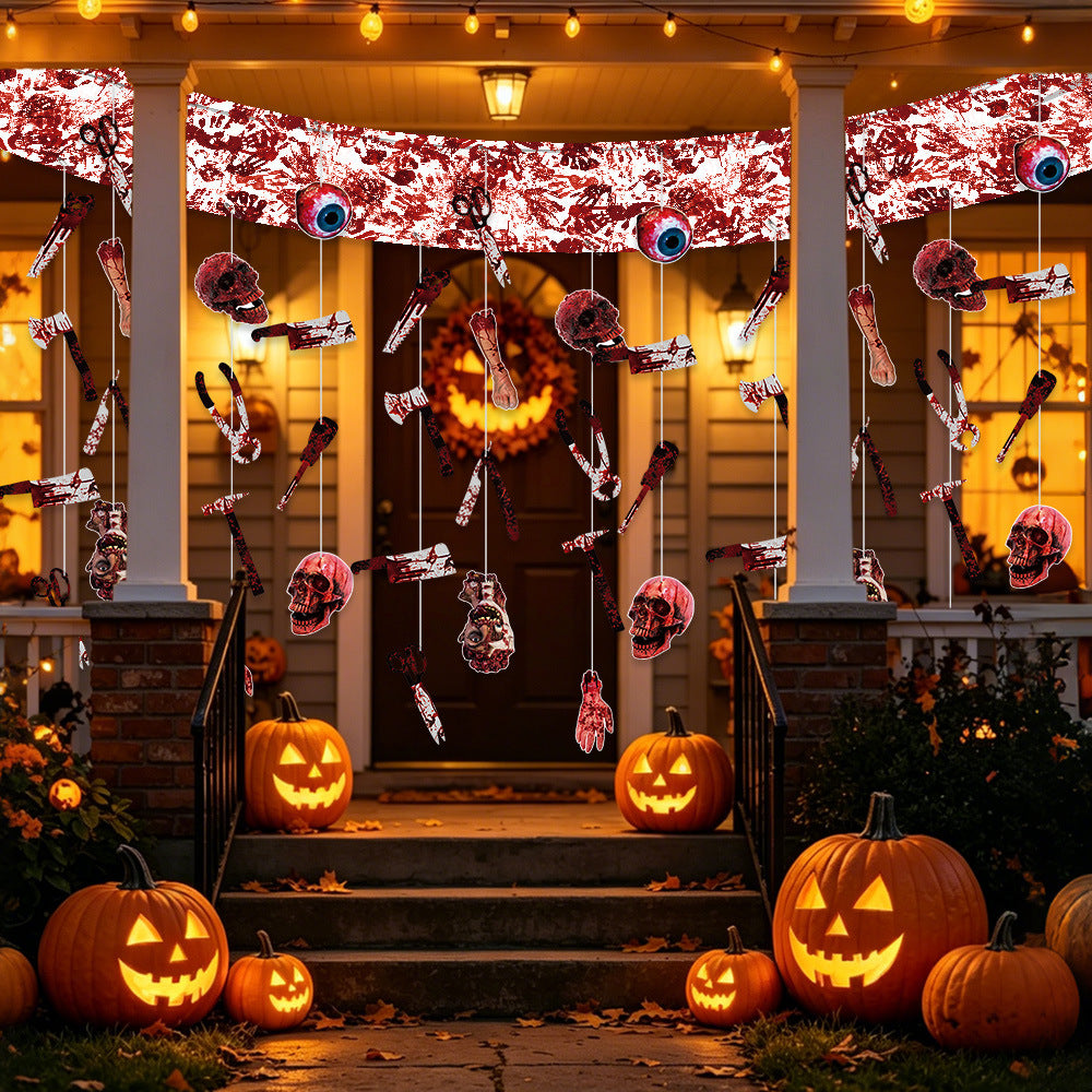 THEMEASHOP™ - Kit déco maison effet ensanglanté Halloween