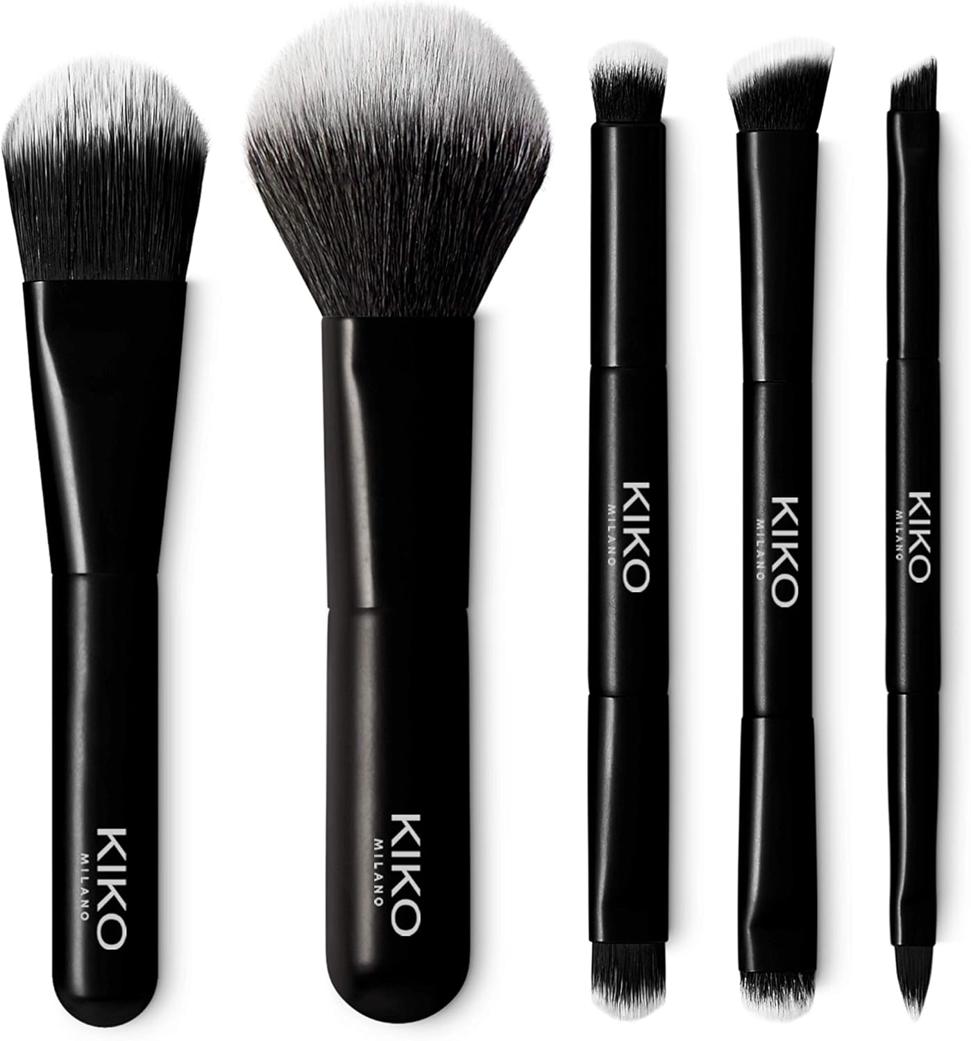 KIKO Milano Travel Brush Set, Pochette De Voyage Avec 5 Pinceaux Professionnels