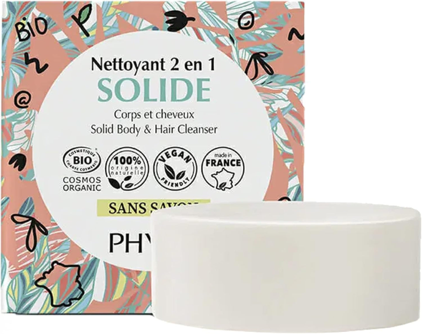 Phyt's Nettoyant 2en1 Solide Corps et Cheveux Bio 109 ml