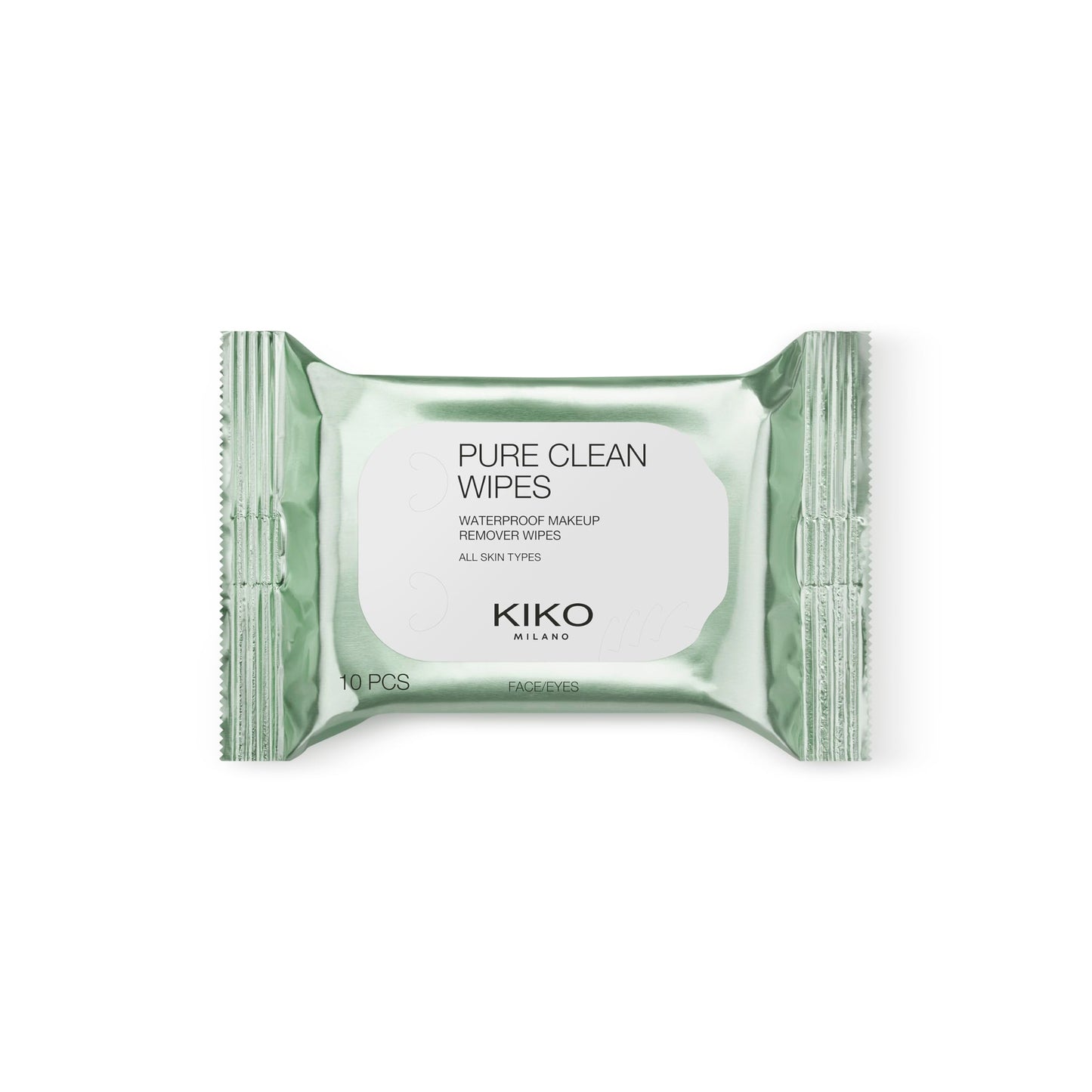 KIKO Milano Pure Clean Wipes Mini, Lingettes Démaquillantes Visage, Contour Des Yeux Et Lèvres Au Format Mini