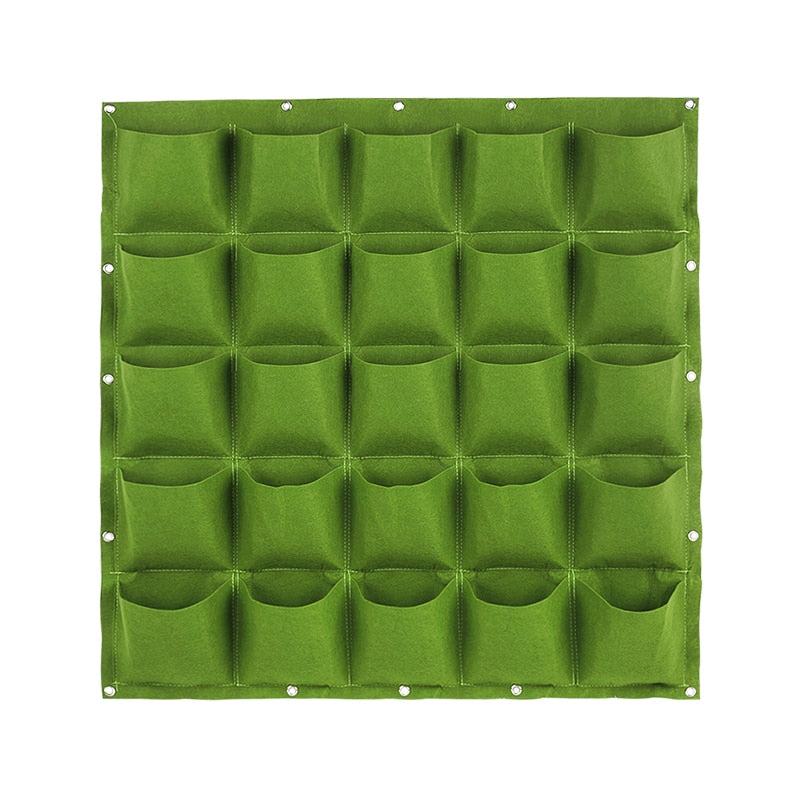 THEMEASHOP™ EXTÉRIEUR- Sacs de plantation muraux 4/9/18/49/72 poches, jardinière verte pour potager vertical, sac de culture pour légumes, fournitures pour la maison