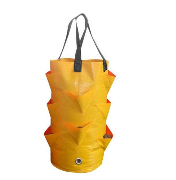 THEMEASHOP™ EXTÉRIEUR-  Sac de plantation suspendu pour fraises de 3 gallons, en polyéthylène, pour jardinage aérien.