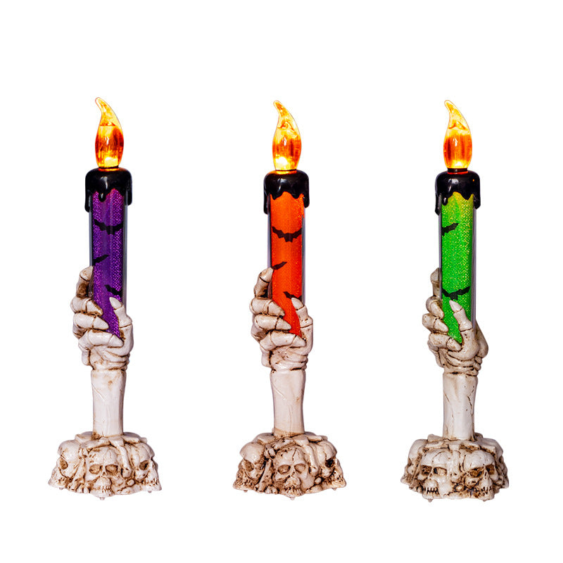 THEMEASHOP™- Halloween Prop Tears, Smokeless Electronic Skull, Candle Lamp, Ghost House, Secret Room Theme Party Scene Decoration