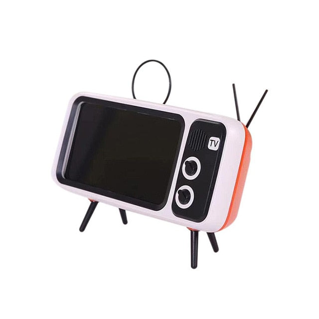 THEMEASHOP™ MAISON - Support de téléphone portable rétro style TV, compatible avec les écrans de mini-téléphones portables étanches de 4,7 à 5,5 pouces et les smartphones.