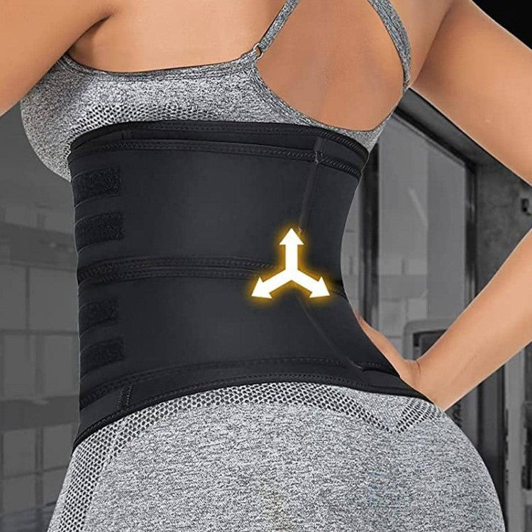 FAISH!ONE SPORT™- Ceinture Claudine amincissante (résistante à la transpiration, avec fermeture éclair ajustable et ceinture abdominale renforcée)