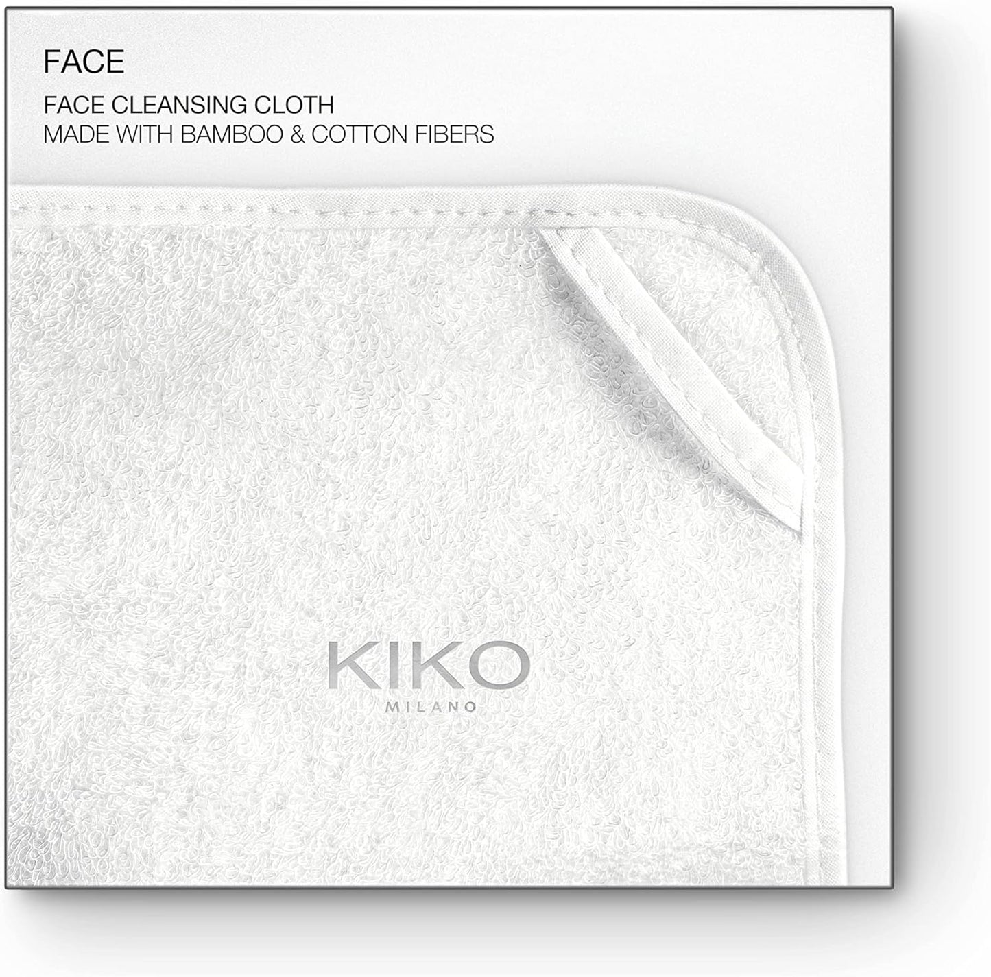 KIKO Milano Face Cleansing Cloth | Lingette Nettoyante Et Démaquillante Pour Le Visage En Coton Et Bambou