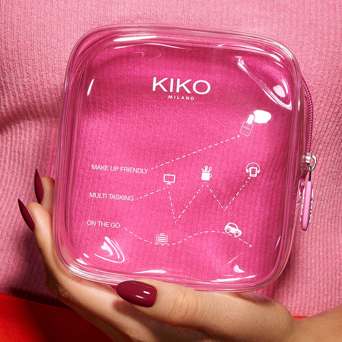 KIKO Milano Transparent Beauty Case 003 | Trousse À Maquillage Transparente Avec Pochette Intérieure