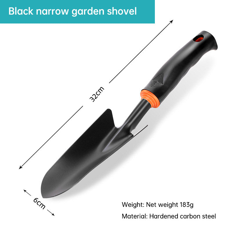 Outils de jardin, manche en plastique noir, vaporisateur, houe à deux têtes, râteau à cinq dents, pelle, pelle à fleurs d'extérieur
