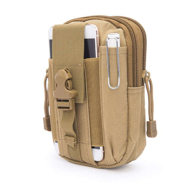Sac banane homme, pochette étanche, ceinture militaire, système Molle, nylon, portefeuille pour téléphone portable, sac de voyage
