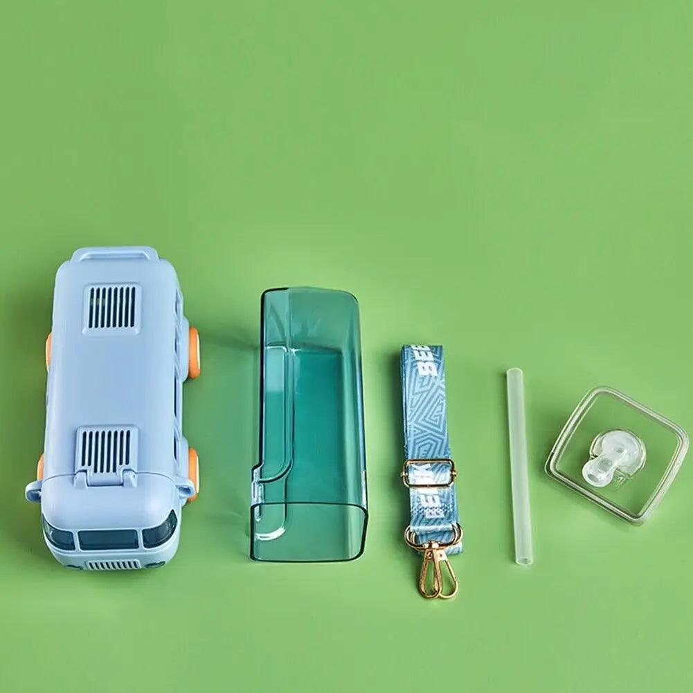 THEMEASHOP™ ENFANT-  Gobelet à paille pour enfants de 500 ml, en plastique Tritan, avec couvercle à ressort, idéal pour les sorties en bus ou en voiture.Modifier le titre :