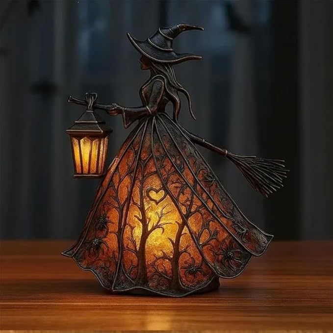 THEMEASHOP™- Halloween Witch Lamp Decorative Table Light for Halloween Decoration