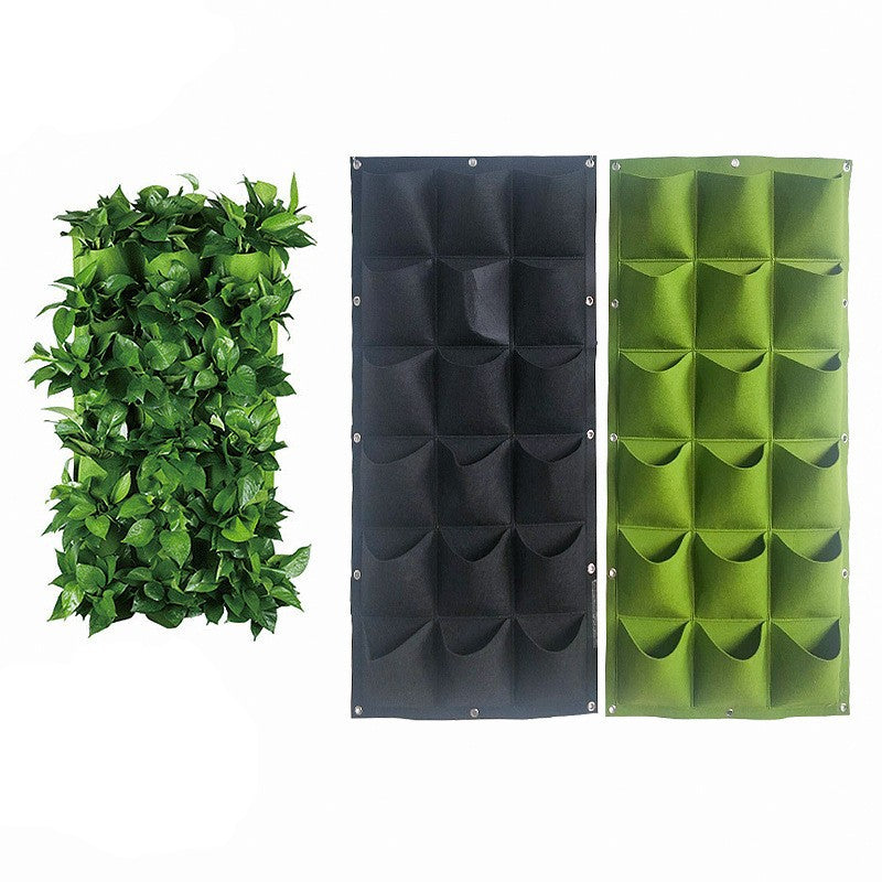 THEMEASHOP™ EXTÉRIEUR- Sacs de plantation muraux 4/9/18/49/72 poches, jardinière verte pour potager vertical, sac de culture pour légumes, fournitures pour la maison