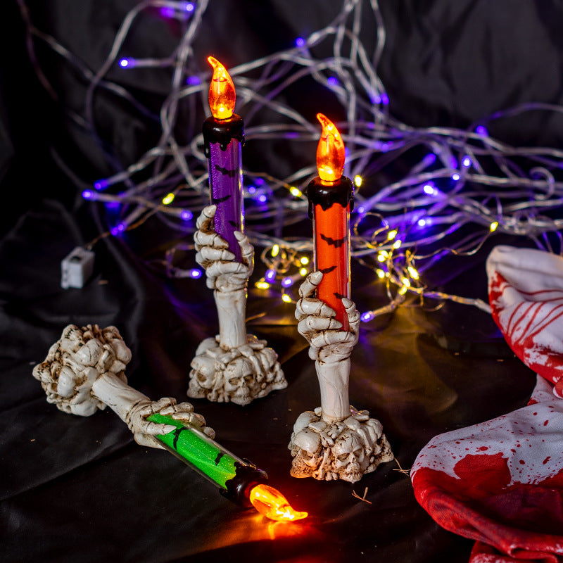 THEMEASHOP™- Halloween Prop Tears, Smokeless Electronic Skull, Candle Lamp, Ghost House, Secret Room Theme Party Scene Decoration