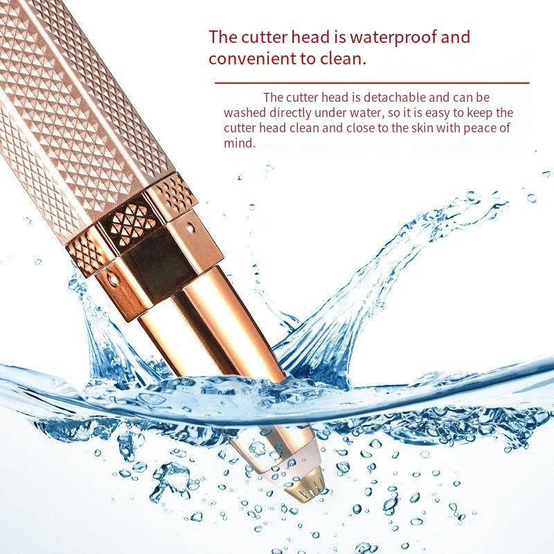 VIRTUAL INSTITUT™ - Épilateur électrique portable 4 en 1 rechargeable par USB pour femmes : épilation du maillot, rasage indolore pour le corps, le visage et les sourcils.