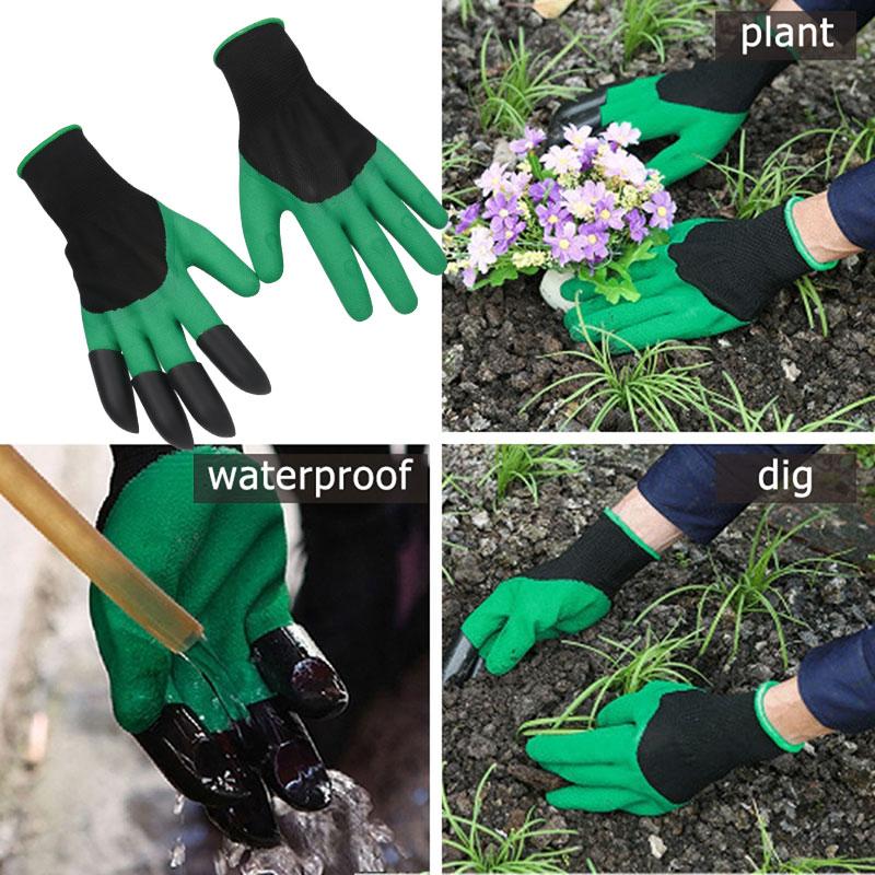 Gants de jardin avec griffes au bout des doigts, rapides et faciles à utiliser pour creuser et planter, adaptés à la taille des rosiers. Gants de jardinage, moufles et gants de bêchage.
