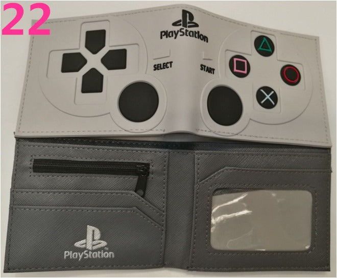 Portefeuille PS4, portefeuille manette de jeu PlayStation, modèle court