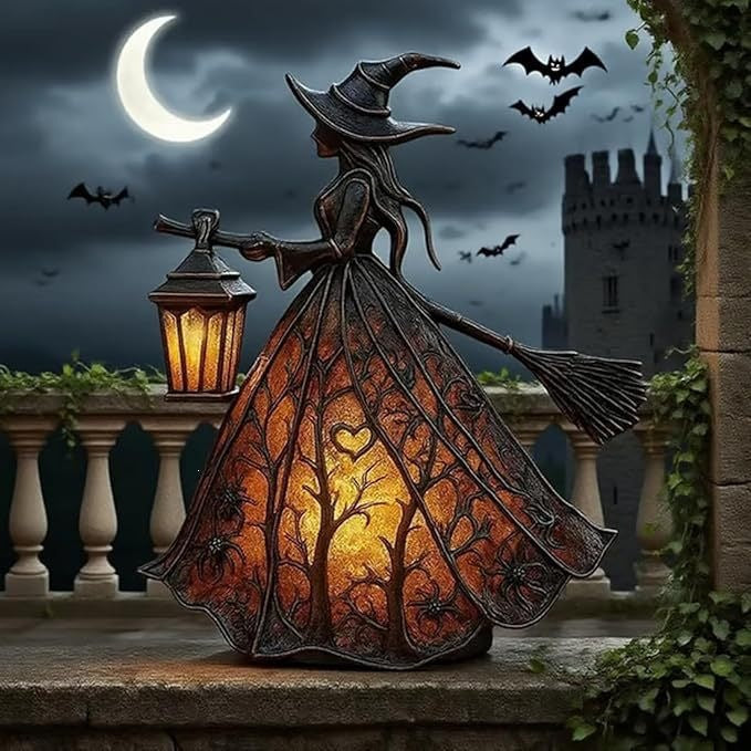 THEMEASHOP™- Halloween Witch Lamp Decorative Table Light for Halloween Decoration