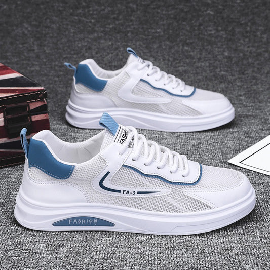 THEMEASHOP™ HOMME- Chaussures blanches minimalistes, en maille respirante d'été, en maille ajourée, chaussures de sport décontractées et résistantes à l'usure pour hommes