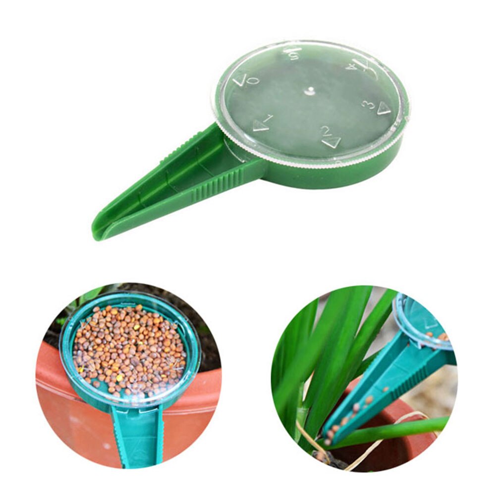 THEMEASHOP™ EXTÉRIEUR - Semoir à graines 5 niveaux réglable, semoir manuel pour fleurs et gazon, outil de jardinage multifonction