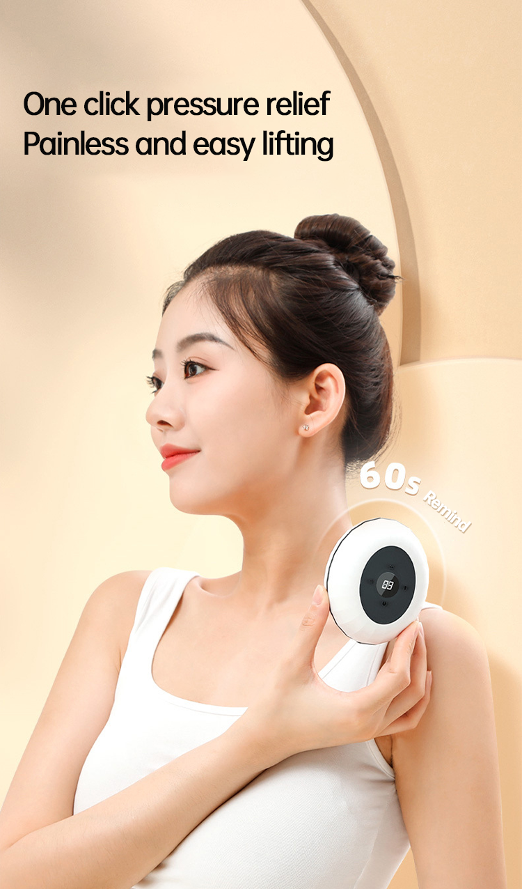 THEMEASHOP™ ÉPICERIE- Appareil de ventouses électrique intelligent à 12 niveaux, sans fil, pour usage domestique. Drainage indolore des méridiens. Soins de santé