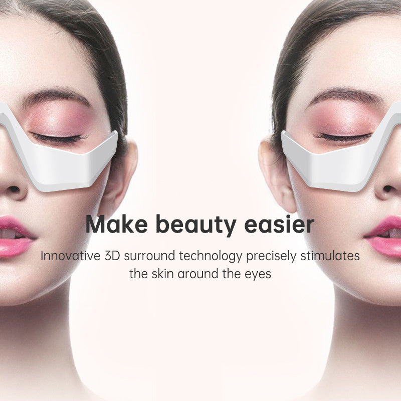 VIRTUAL INSTITUT™ - Appareil de luminothérapie LED rouge, masseur oculaire EMS à micro-courant anti-âge et vibrations 3D pour atténuer les rides et les cernes.