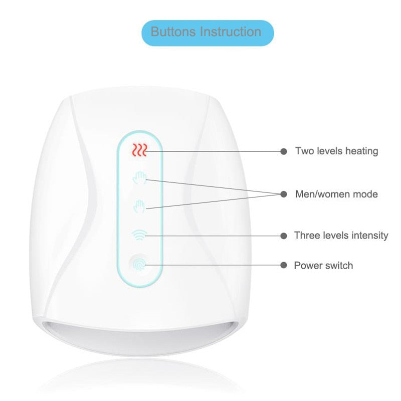 THEMEASHOP™ ÉPICERIE- Appareil de massage électrique pour les mains, paumes et doigts, points d'acupuncture, sans fil, avec pression d'air et compression thermique, pour la beauté des femmes.