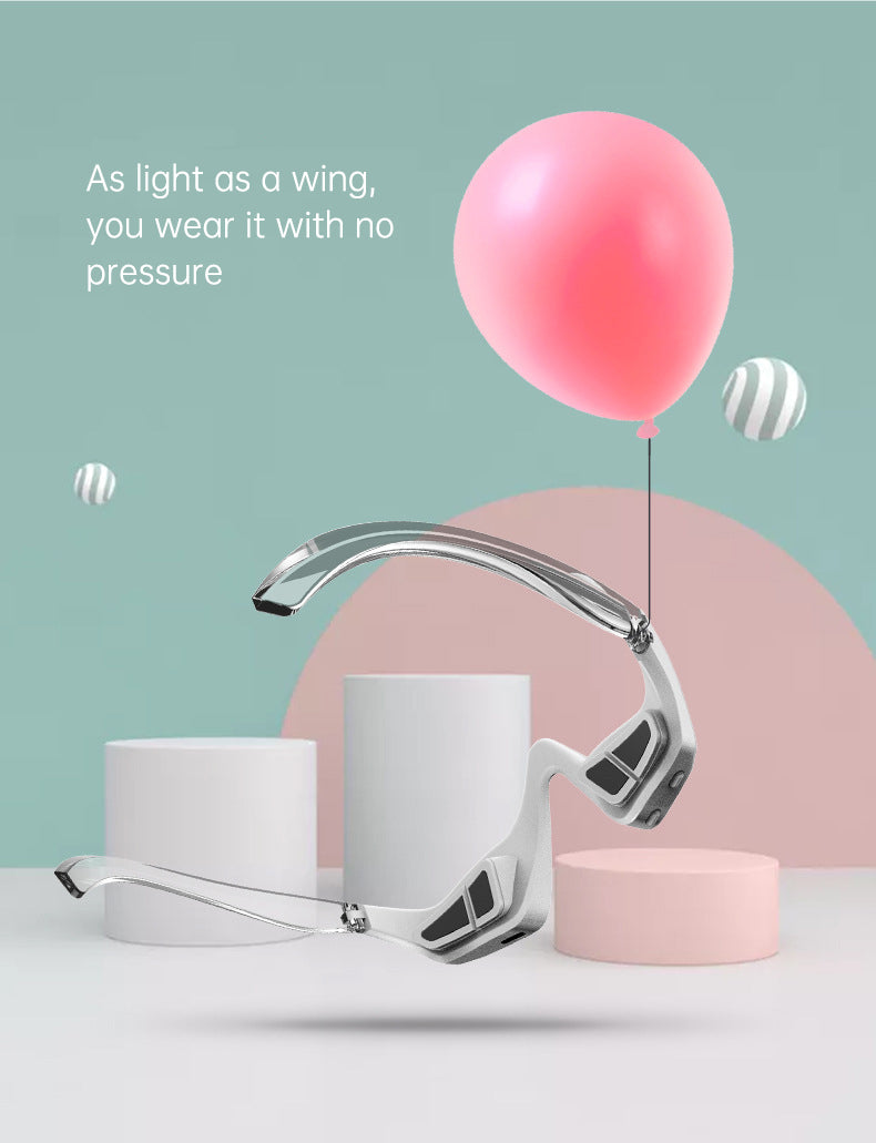 VIRTUAL INSTITUT™ - Appareil de luminothérapie LED rouge, masseur oculaire EMS à micro-courant anti-âge et vibrations 3D pour atténuer les rides et les cernes.