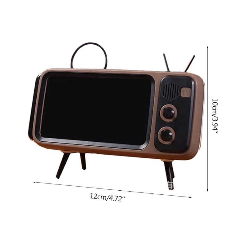 THEMEASHOP™ MAISON - Support de téléphone portable rétro style TV, compatible avec les écrans de mini-téléphones portables étanches de 4,7 à 5,5 pouces et les smartphones.