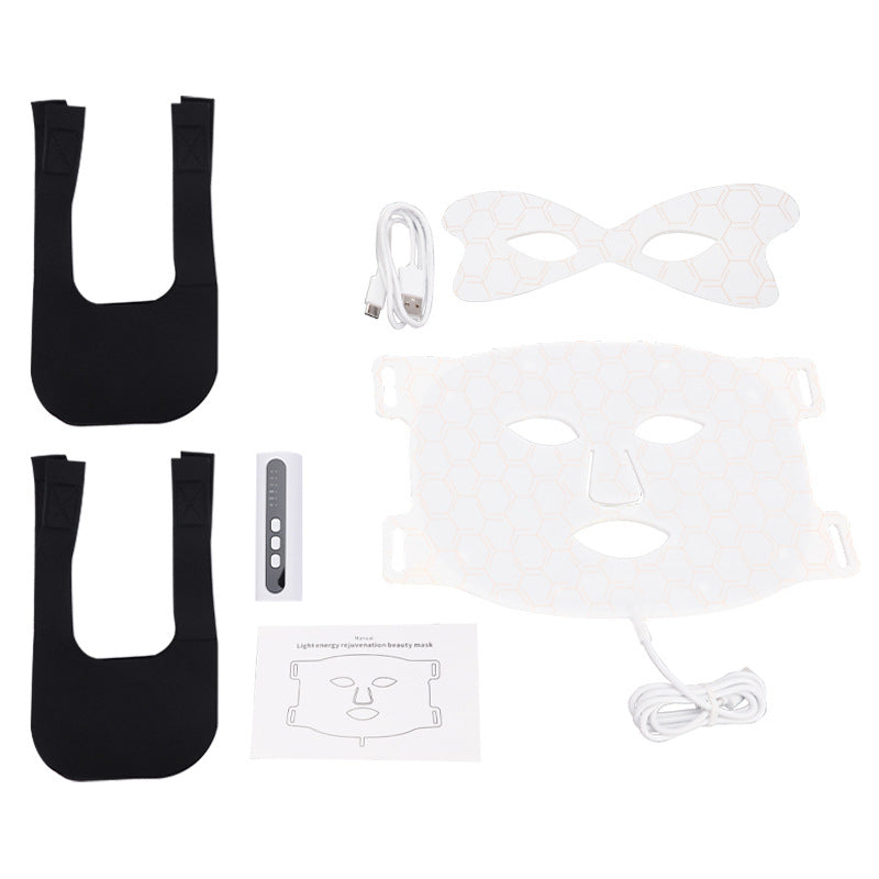 VIRTUAL INSTITUT™ - Masque facial LED pour le soin du visage, masque de beauté facial pour le soin du visage, masque facial LED en silicone pour usage domestique, instrument de rajeunissement photonique