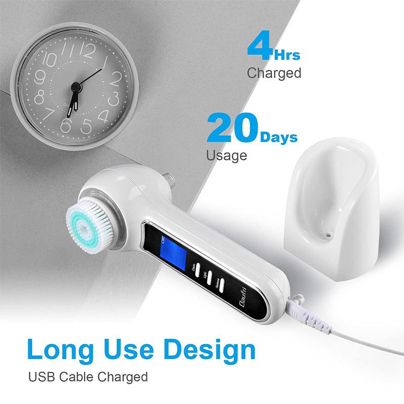 VIRTUAL INSTITUT™ - 3 In 1 Electric Facial Cleaner Sonic Vibration Facial Brush Machine Waterproof Facial Cleansing Brush