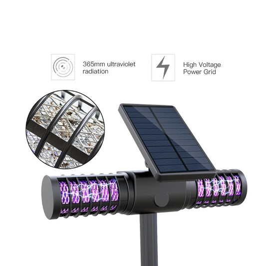 Lampe solaire anti-moustiques étanche pour extérieur, villa, jardin, pelouse, camping, grande lampe anti-insectes, éclaire toute la nuit