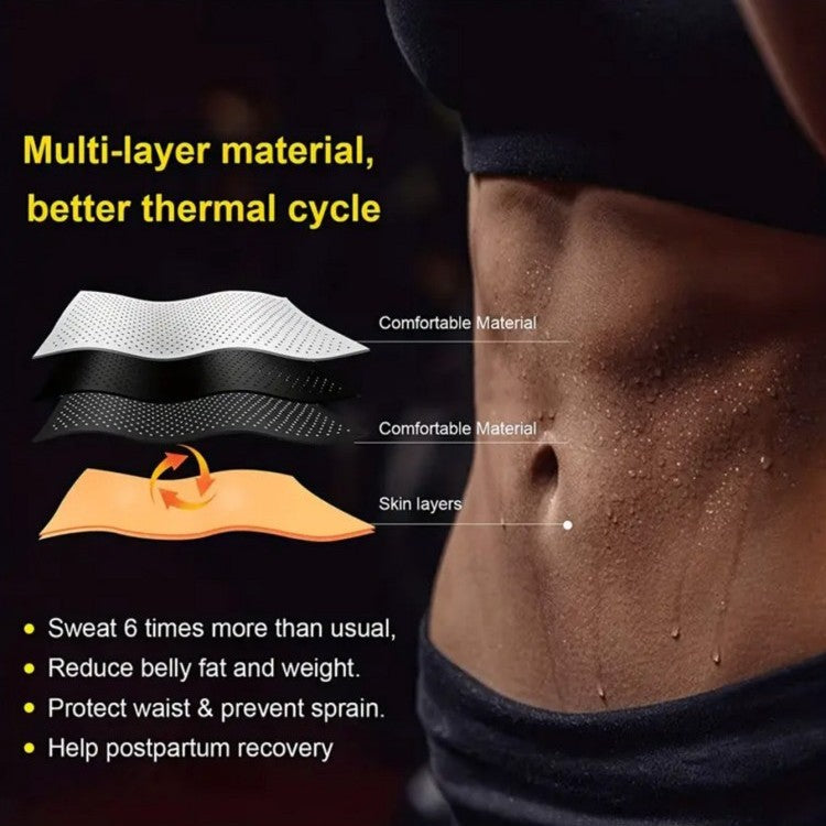 FAISH!ONE SPORT™- Ceinture Claudine amincissante (résistante à la transpiration, avec fermeture éclair ajustable et ceinture abdominale renforcée)