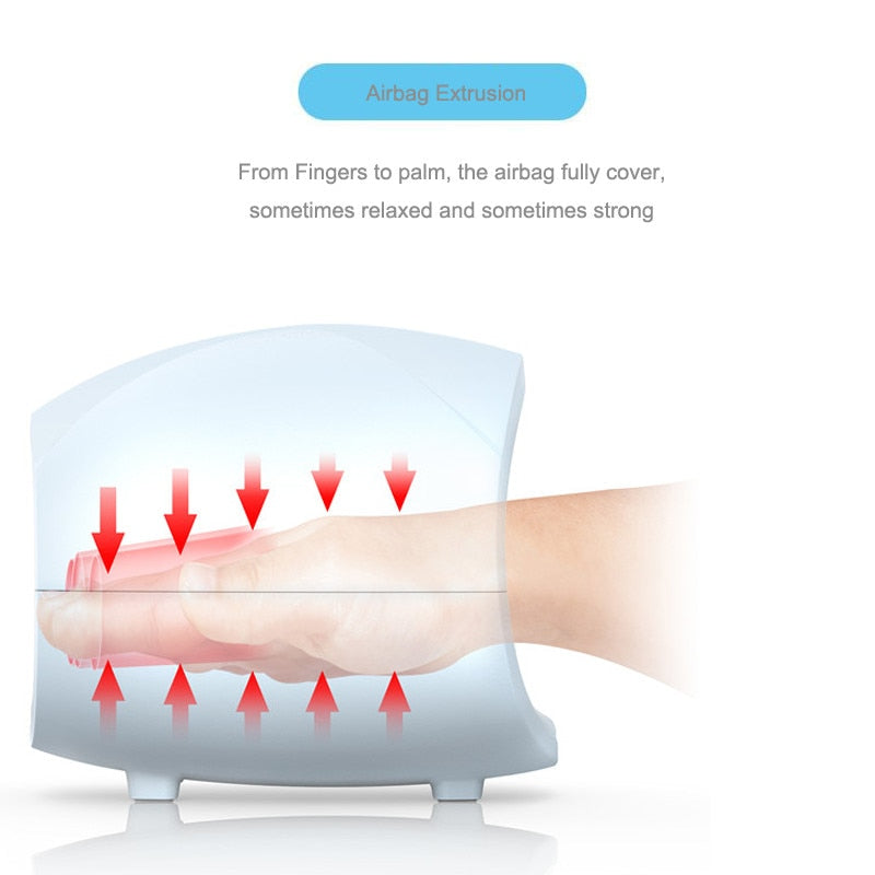 THEMEASHOP™ ÉPICERIE- Appareil de massage électrique pour les mains, paumes et doigts, points d'acupuncture, sans fil, avec pression d'air et compression thermique, pour la beauté des femmes.