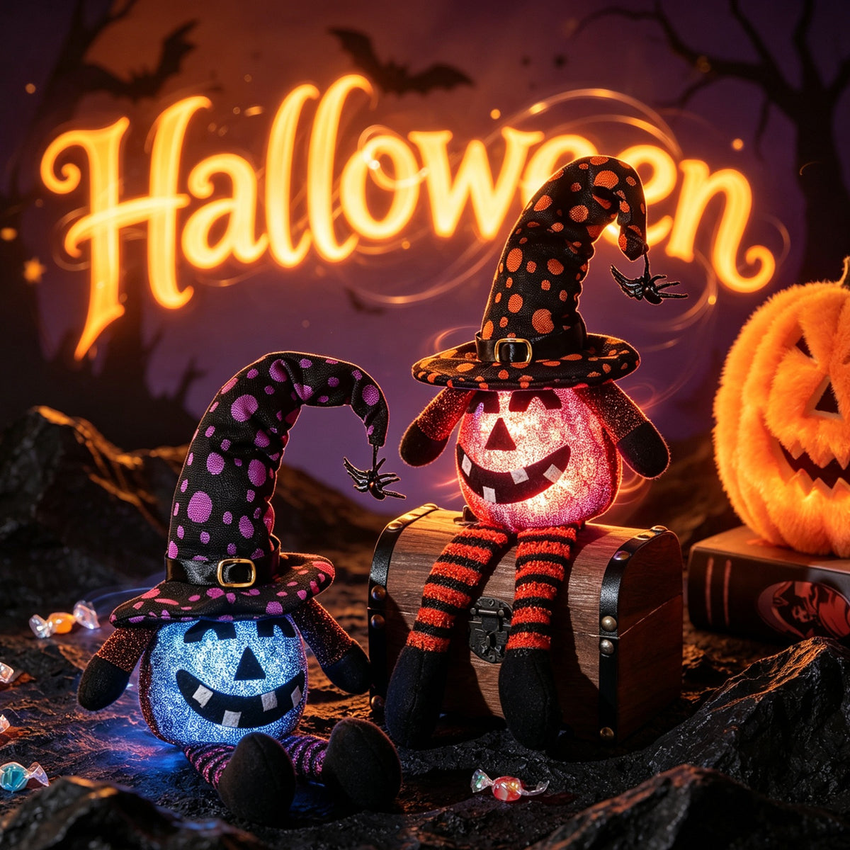 THEMEASHOP™- Halloween Witch Hat Long Leg Bottle Cover Decorative Champagne and Wine Bag Table Decoration
