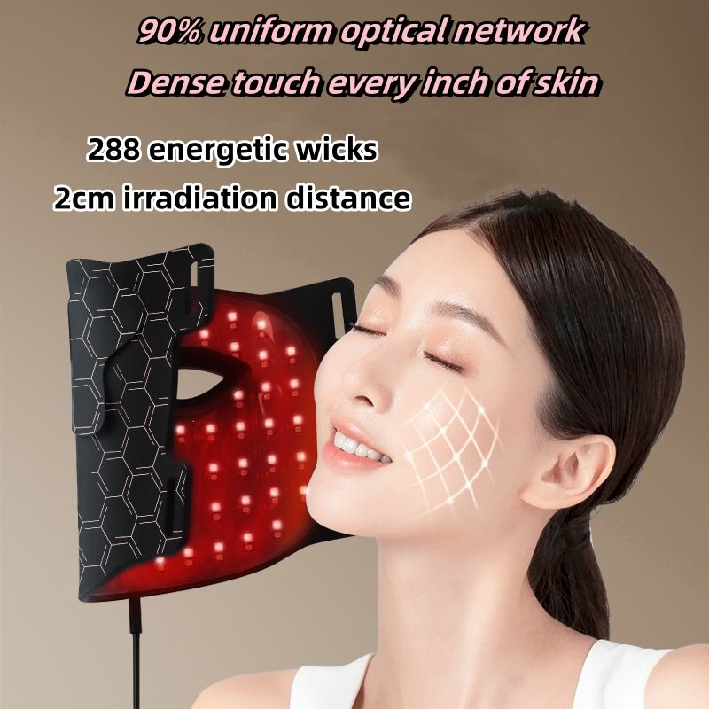 VIRTUAL INSTITUT™ - Masque facial LED pour le soin du visage, masque de beauté facial pour le soin du visage, masque facial LED en silicone pour usage domestique, instrument de rajeunissement photonique