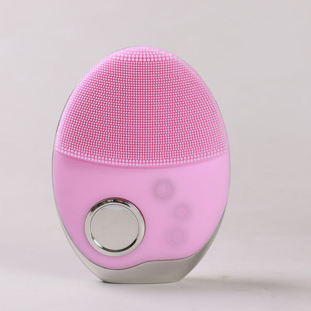 VIRTUAL INSTITUT™ -  Nettoyeur facial en silicone à charge sans fil pour photothérapie, rajeunissement de la peau, démaquillage par photothérapie, appareil de nettoyage en profondeur du visage