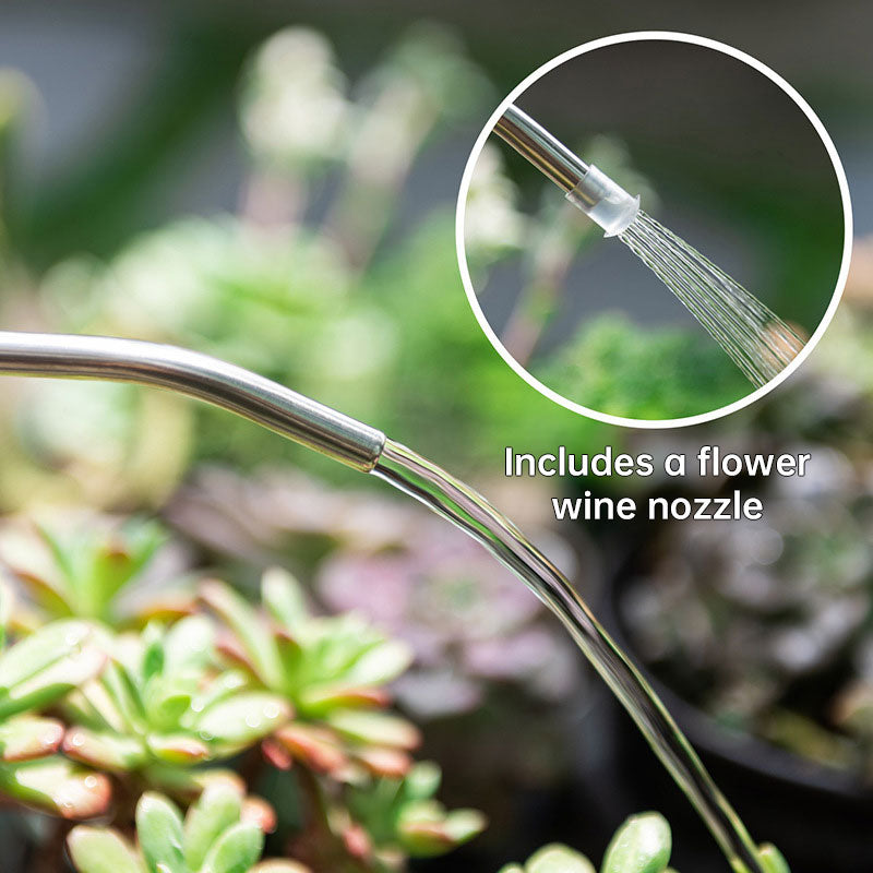 ESTHEMEA HOME- Arrosoir de jardin neuf de 1,5 L, arrosoir amovible de grande capacité, en acier inoxydable avec long bec verseur, accessoires de jardinage pour la maison.