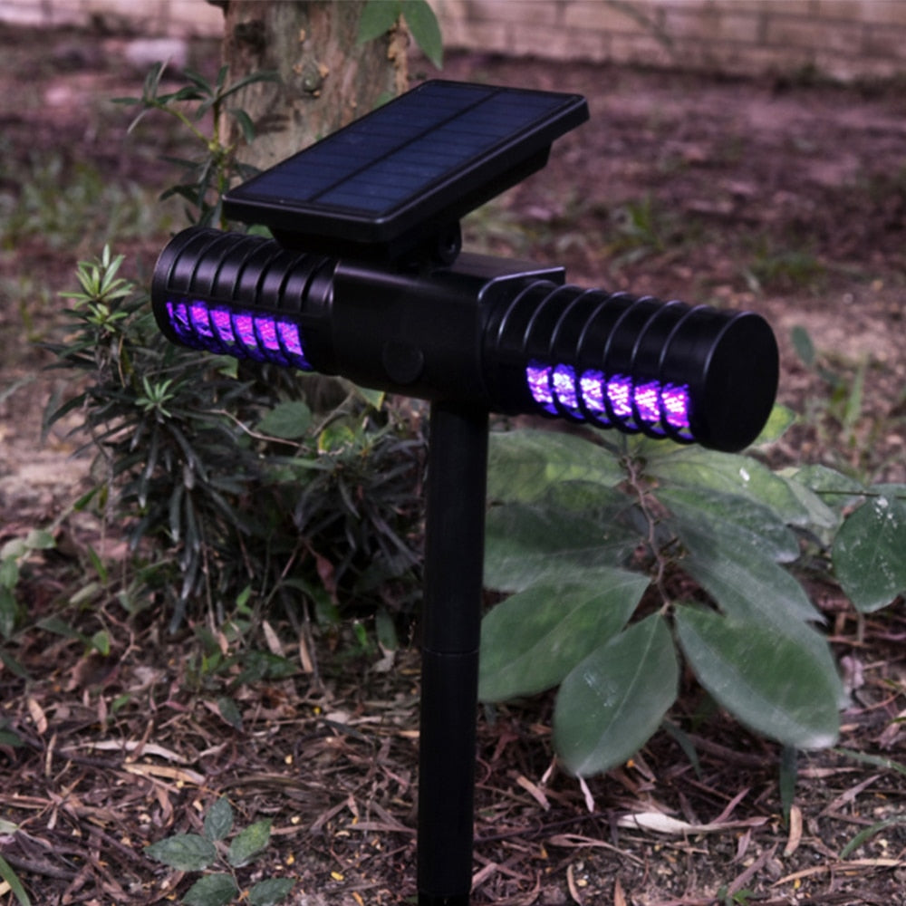 Lampe solaire anti-moustiques étanche pour extérieur, villa, jardin, pelouse, camping, grande lampe anti-insectes, éclaire toute la nuit