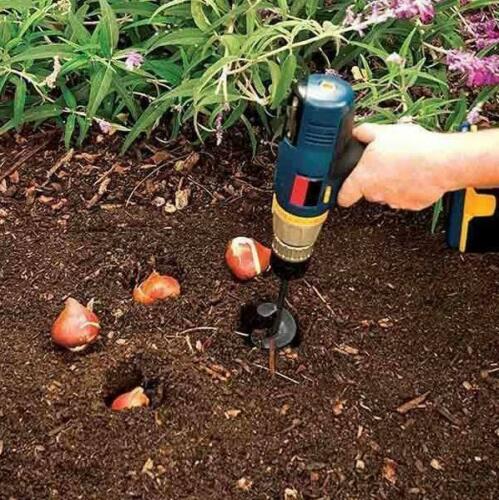 ESTHEMEA HOME- Tarière de jardin à spirale, foret à tige hexagonale pour planter des bulbes et des fleurs - Outil de forage pour jardinage, plates-bandes et plantations
