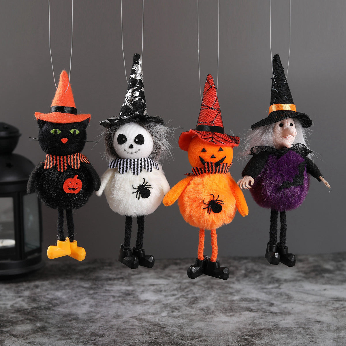 THEMEASHOP™- Halloween Pendant Ghost Festival Bar Pumpkin Witch Pendant Broom Ghost House Decoration Props